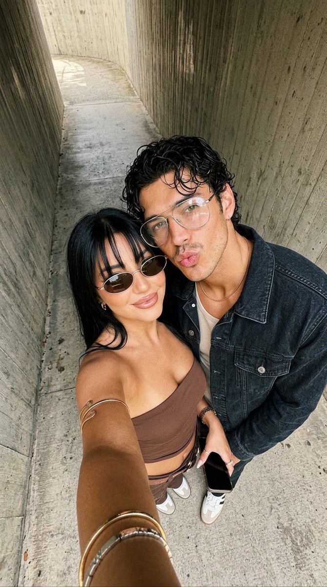 Urban Street Fashion Couple Selfie - AI image template preview