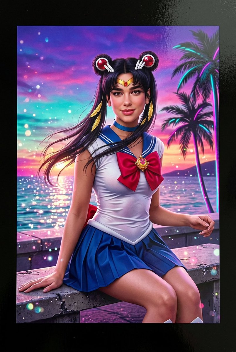 Lifelike Sailor Moon Cosplay - AI image template preview