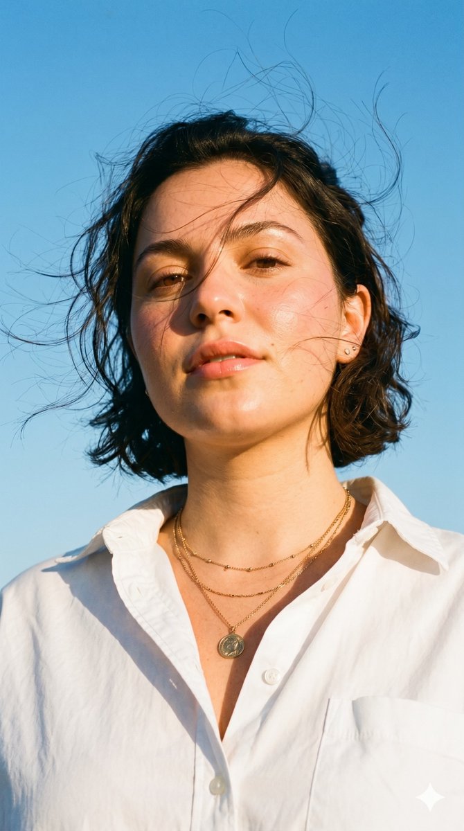 Golden Hour Vintage Film Portrait - AI image template preview