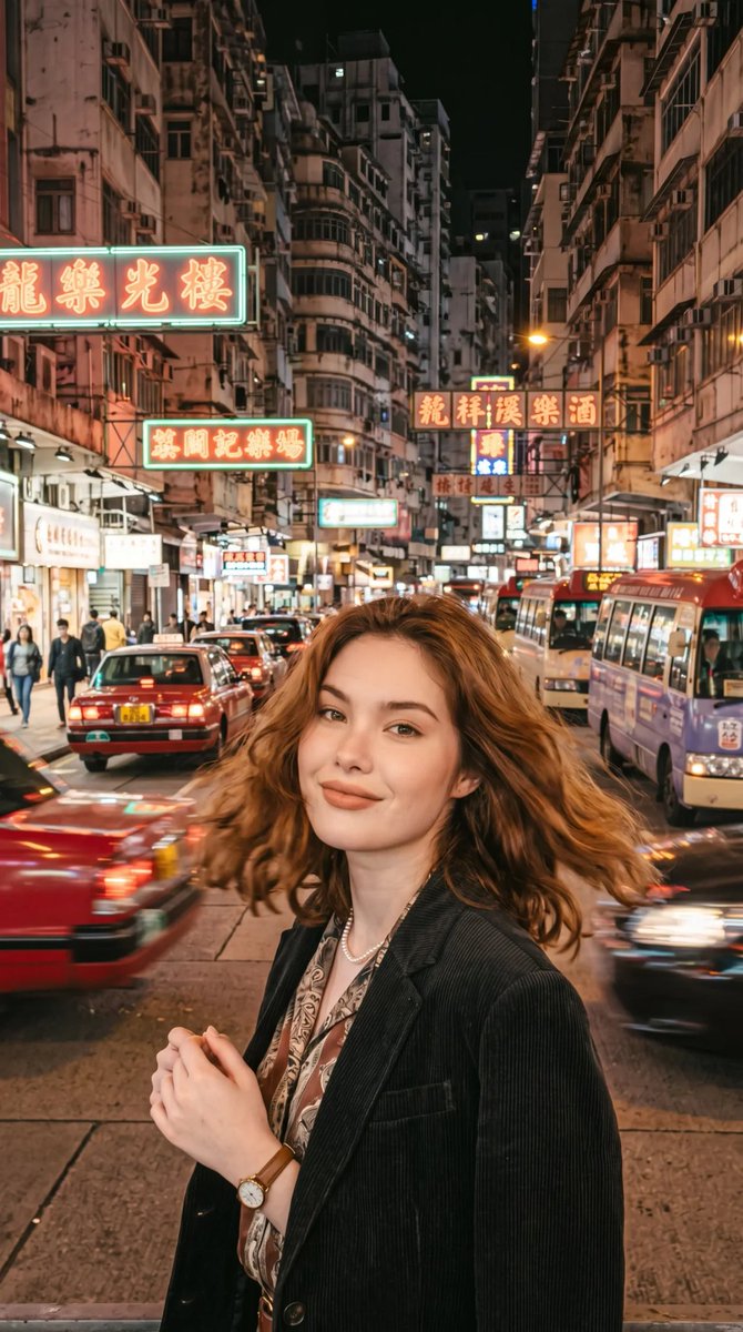 Retro Hong Kong Style Portrait - AI image template preview