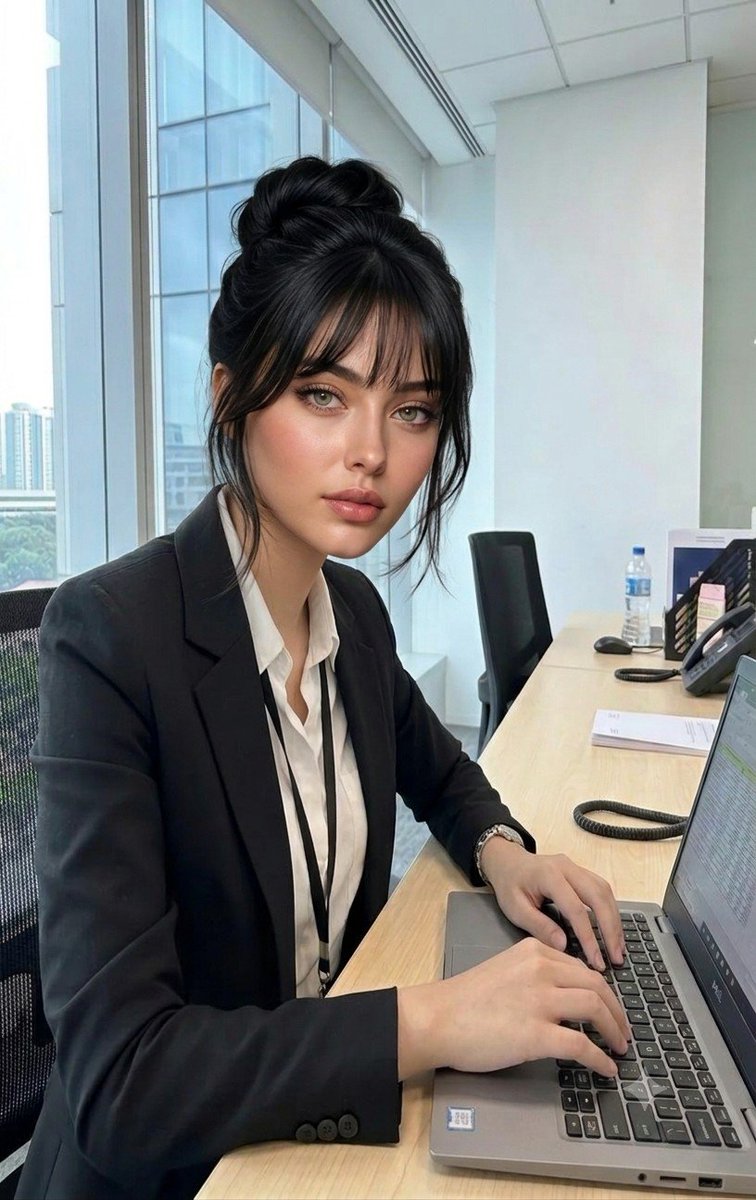 Modern Office Professional Portrait - AI image template preview