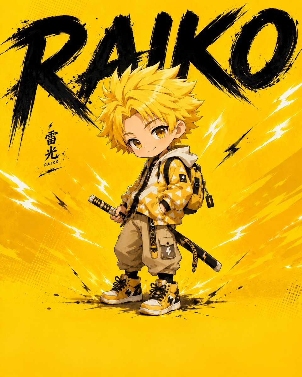 Chibi Anime Poster Illustration - AI image template preview