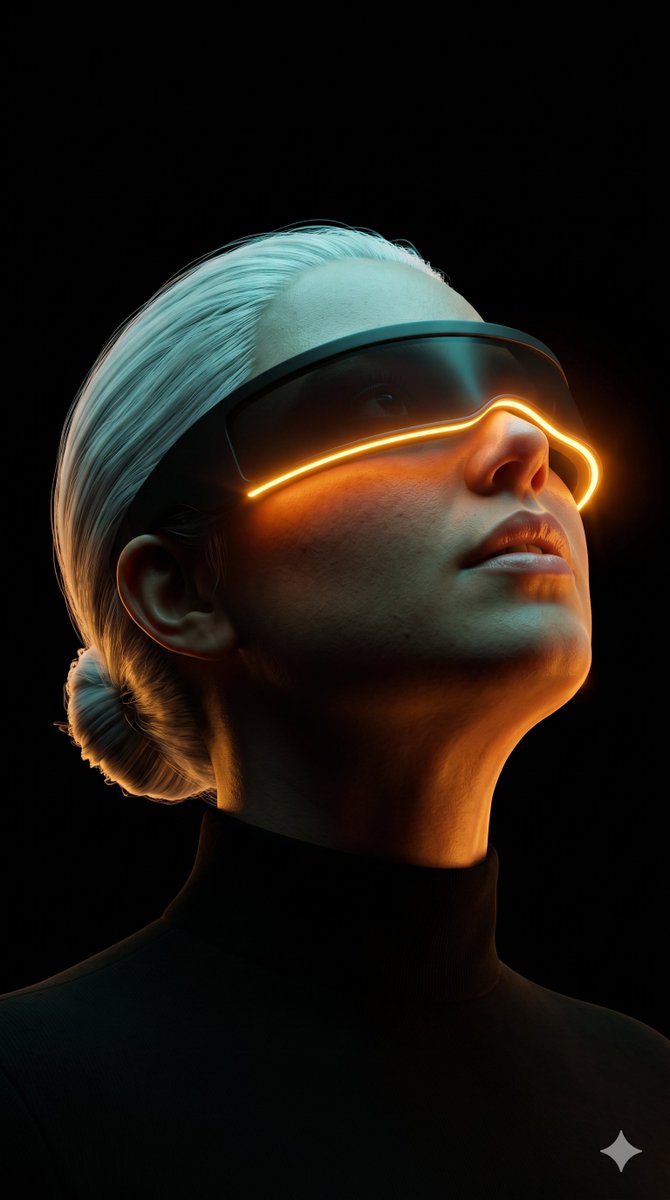 Cyberpunk Futuristic Visor Portrait - AI image template preview