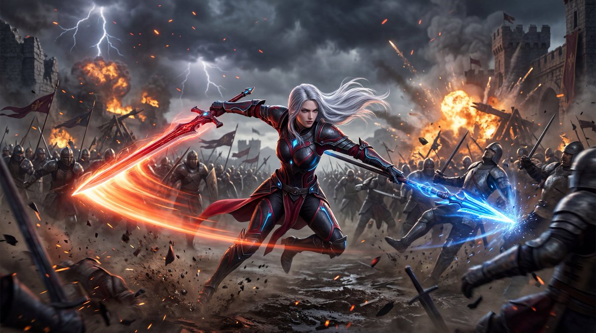 Fantasy Game Character Warrior Jo - AI image template preview