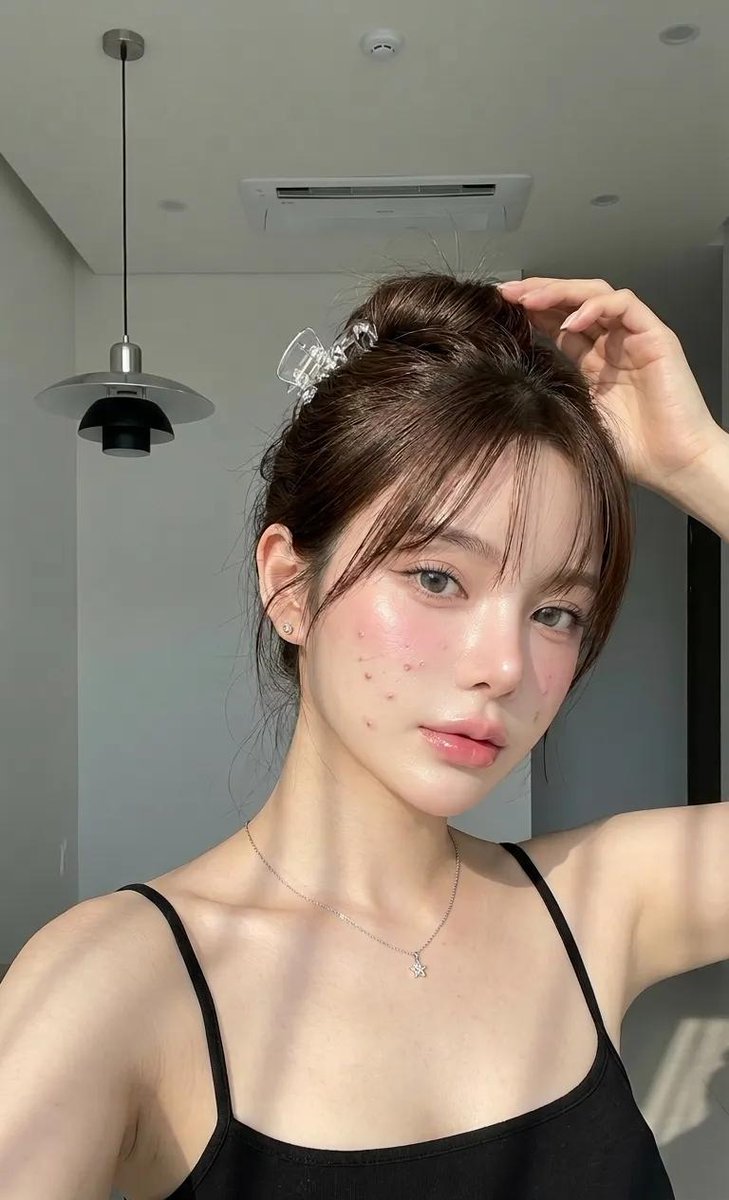 Natural Glass Skin Selfie - AI image template preview