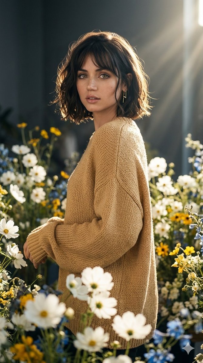 Botanical Studio Fashion Portrait - AI image template preview