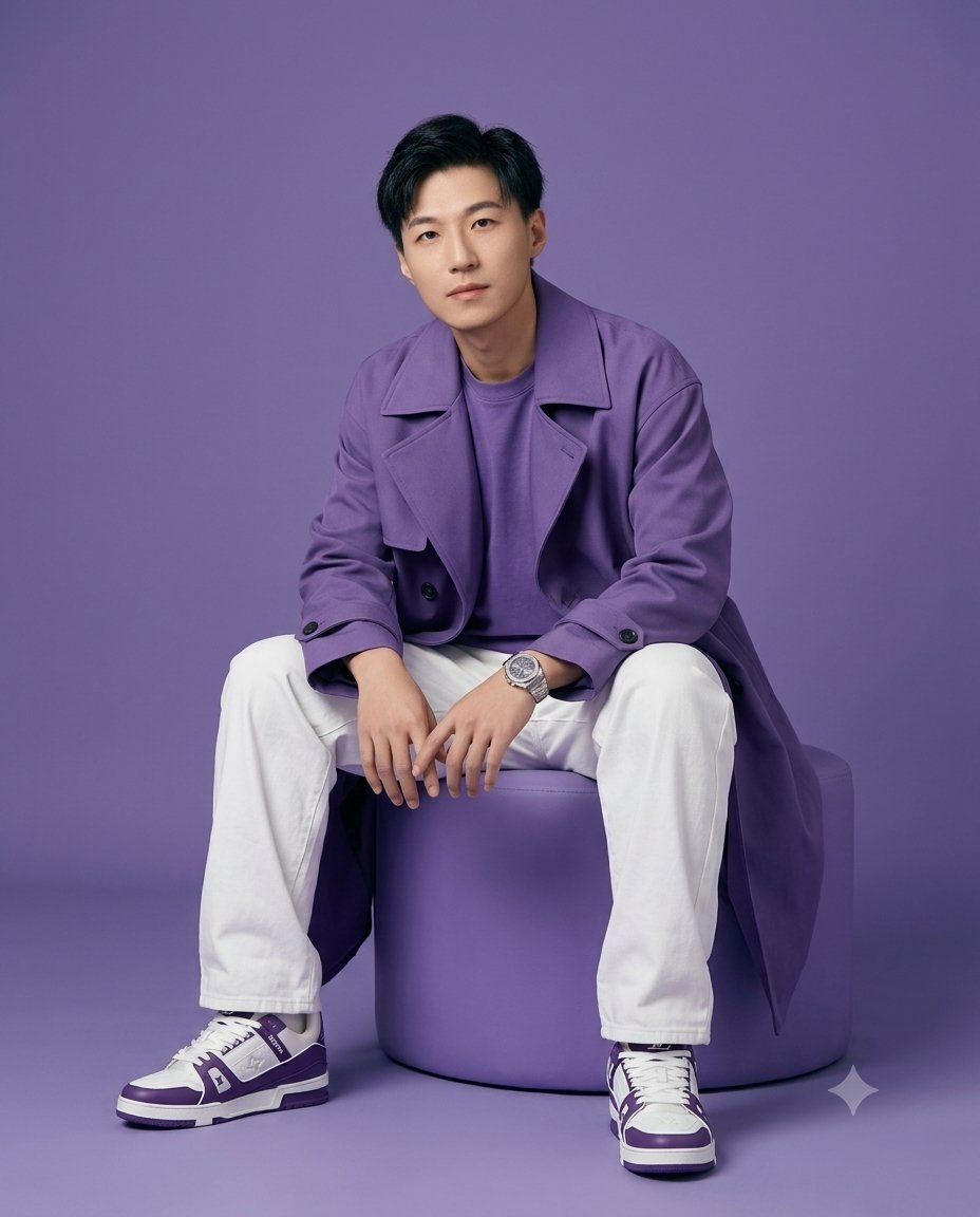 High-Fidelity Gen-Z Fashion Editorial Portrait - AI image template preview