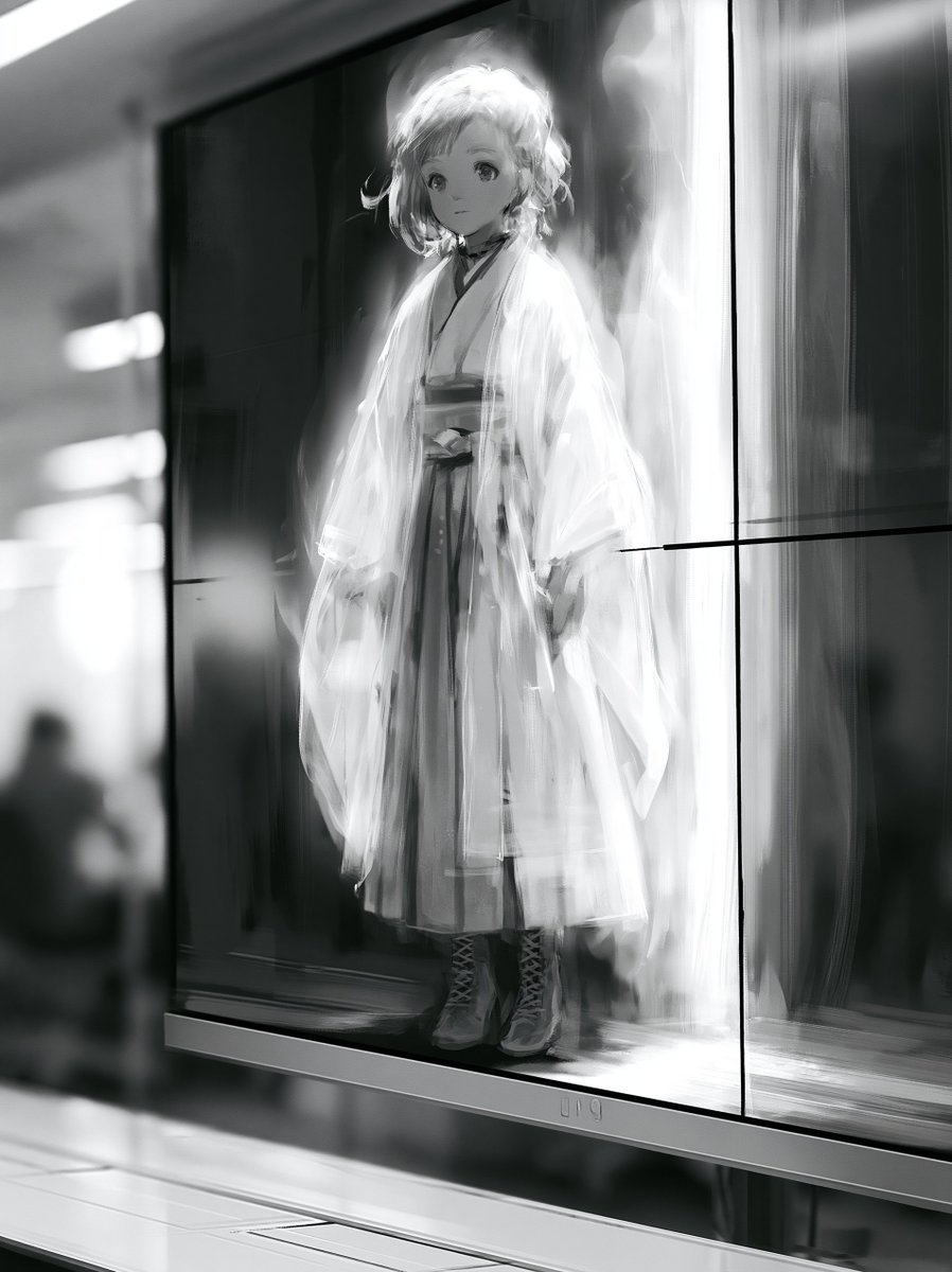 Taisho Era Girl Remote Work Presentation - AI image template preview