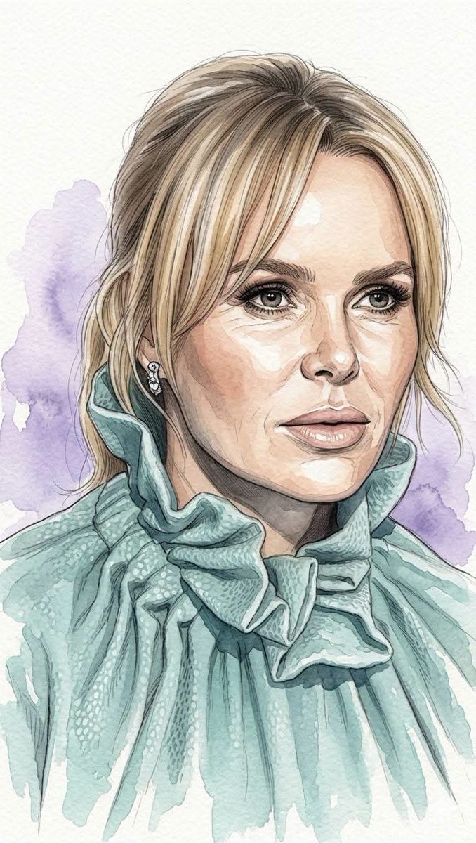 Editorial Watercolor Portrait Illustration - AI image template preview
