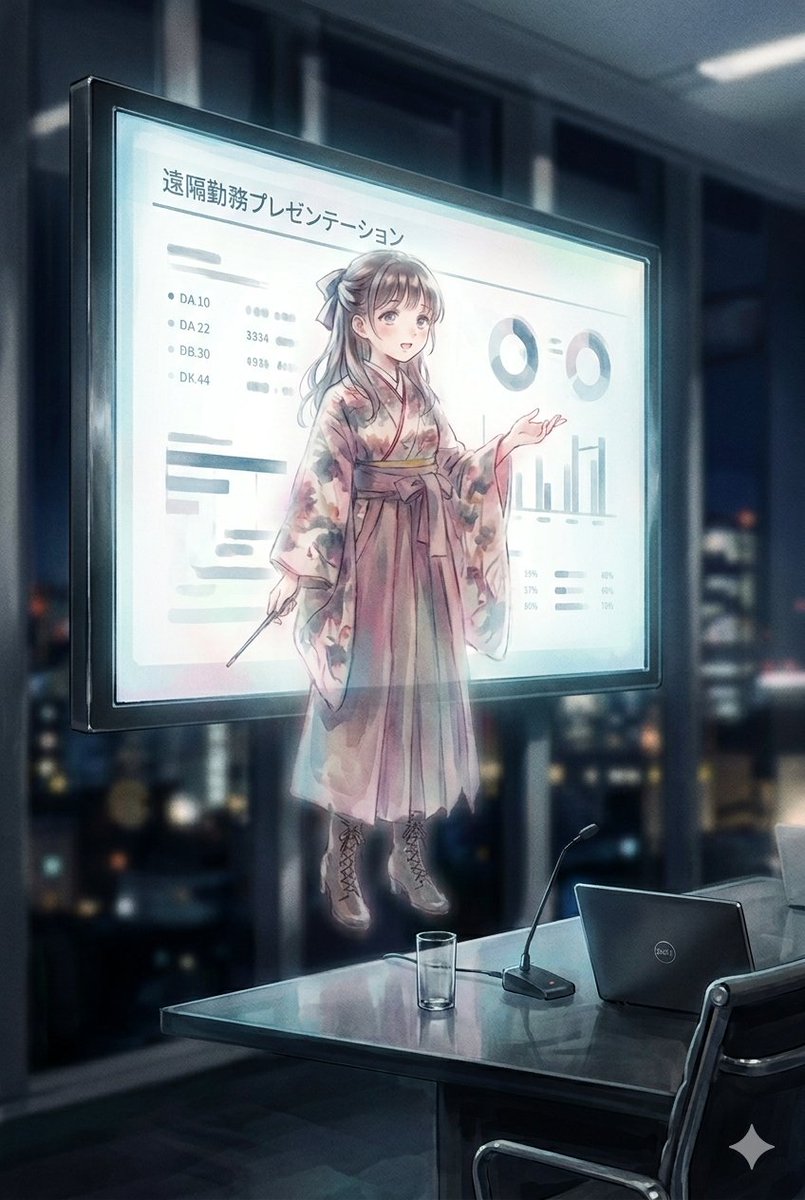 Taisho Romance Girl Presentation Revised - AI image template preview