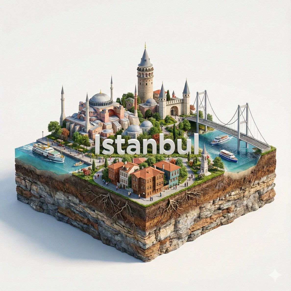 3D Miniature City Diorama - AI image template preview
