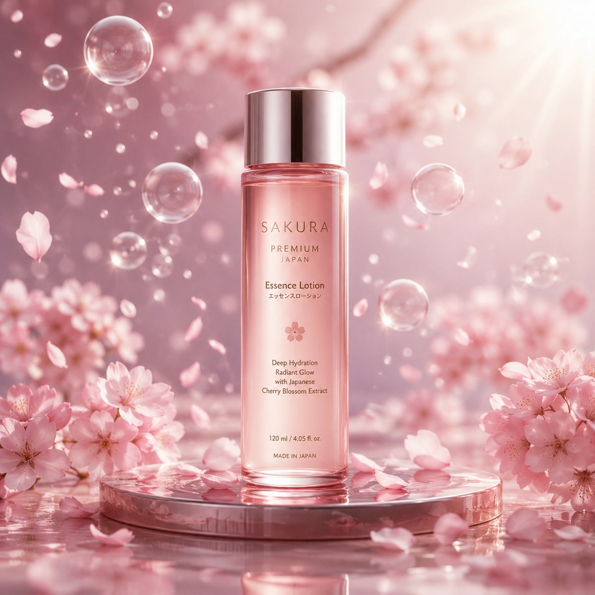 Cherry Blossom Beauty Campaign - AI image template preview
