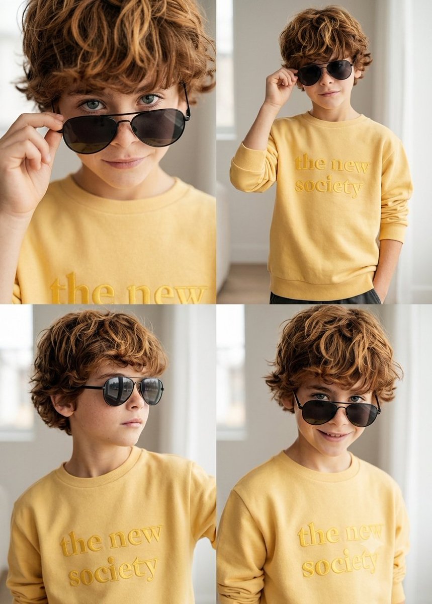 Consistent Child Portrait Photo Grid - AI image template preview