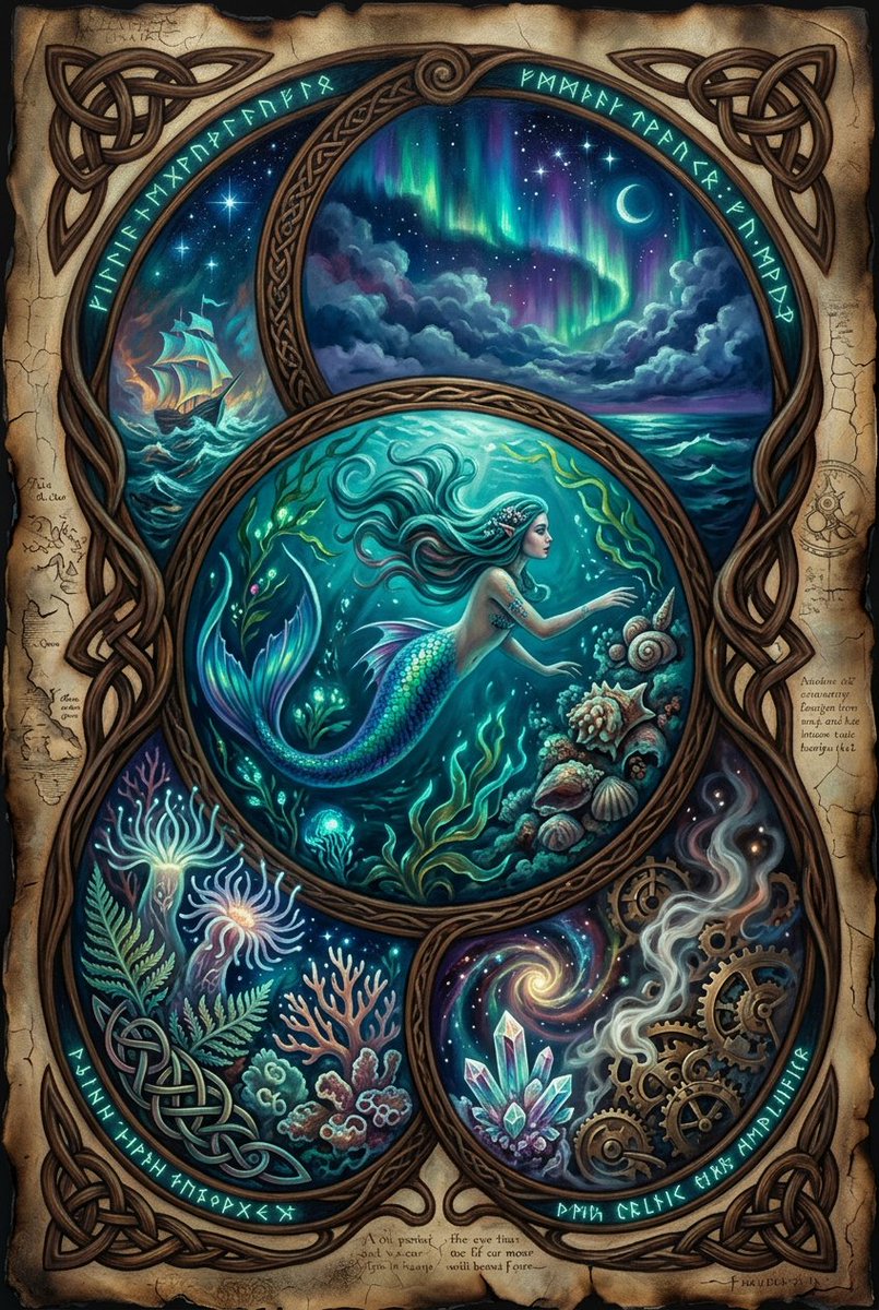 Secrets of the Sea Underwater Scene - AI image template preview
