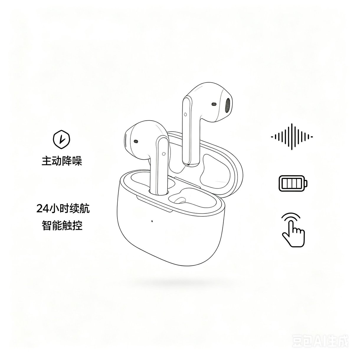 Minimalist Headphone E-commerce Product Photo - AI image template preview