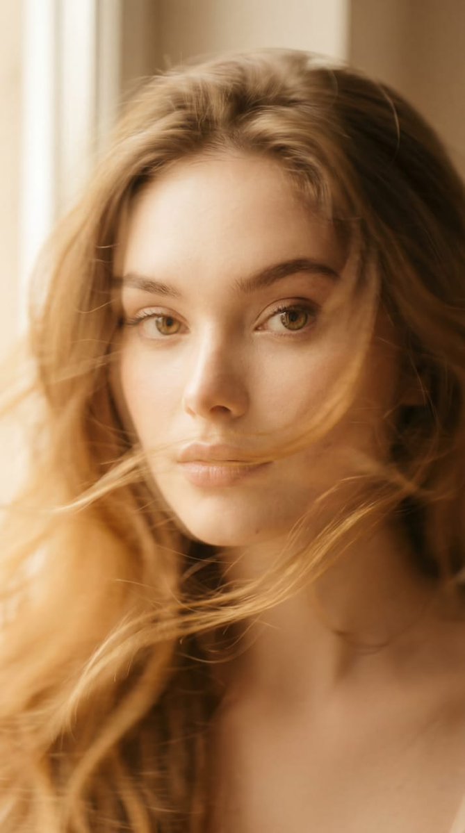 Ethereal Motion Blur Portrait - AI image template preview