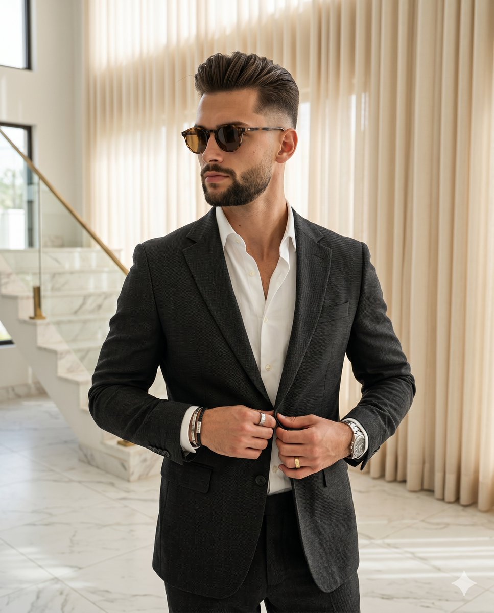 Luxury Indoor Menswear Lookbook - AI image template preview