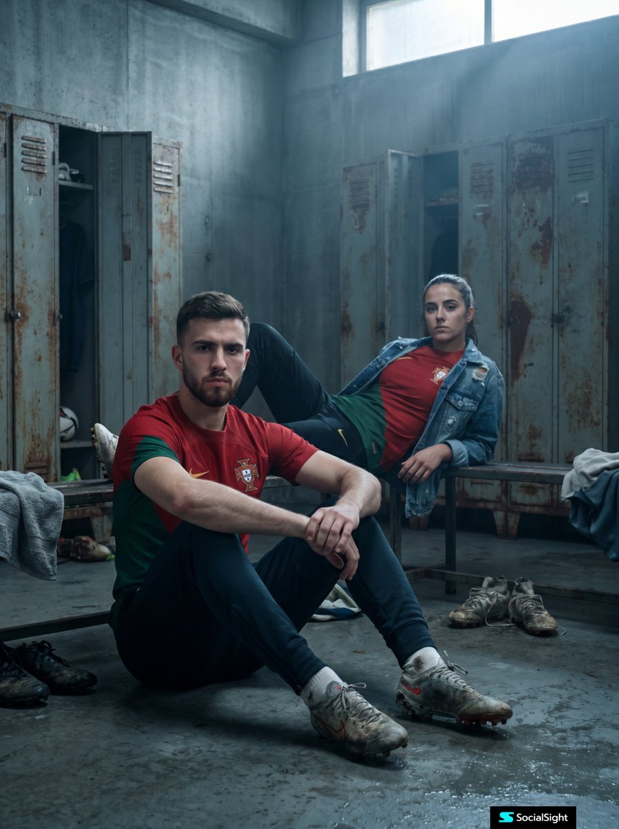 Industrial Football Locker Room Campaign - AI image template preview