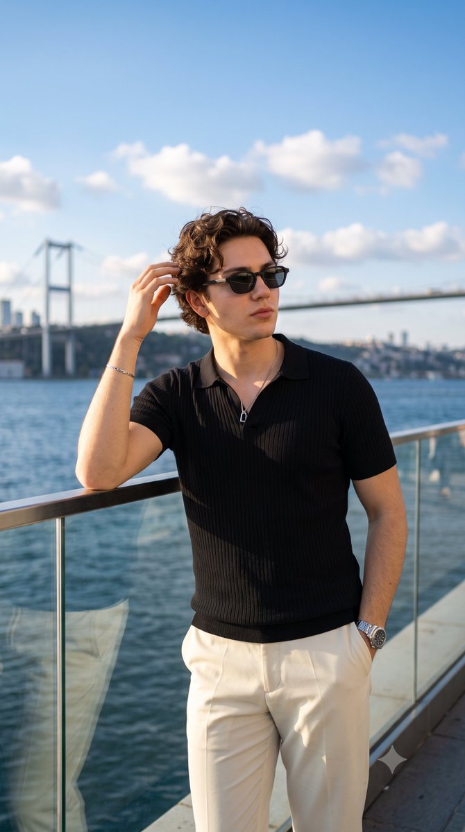 Luxury Mediterranean Fashion Editorial - AI image template preview