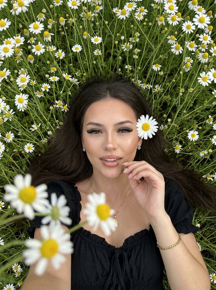 Natural Amateur iPhone Selfie Portrait - AI image template preview