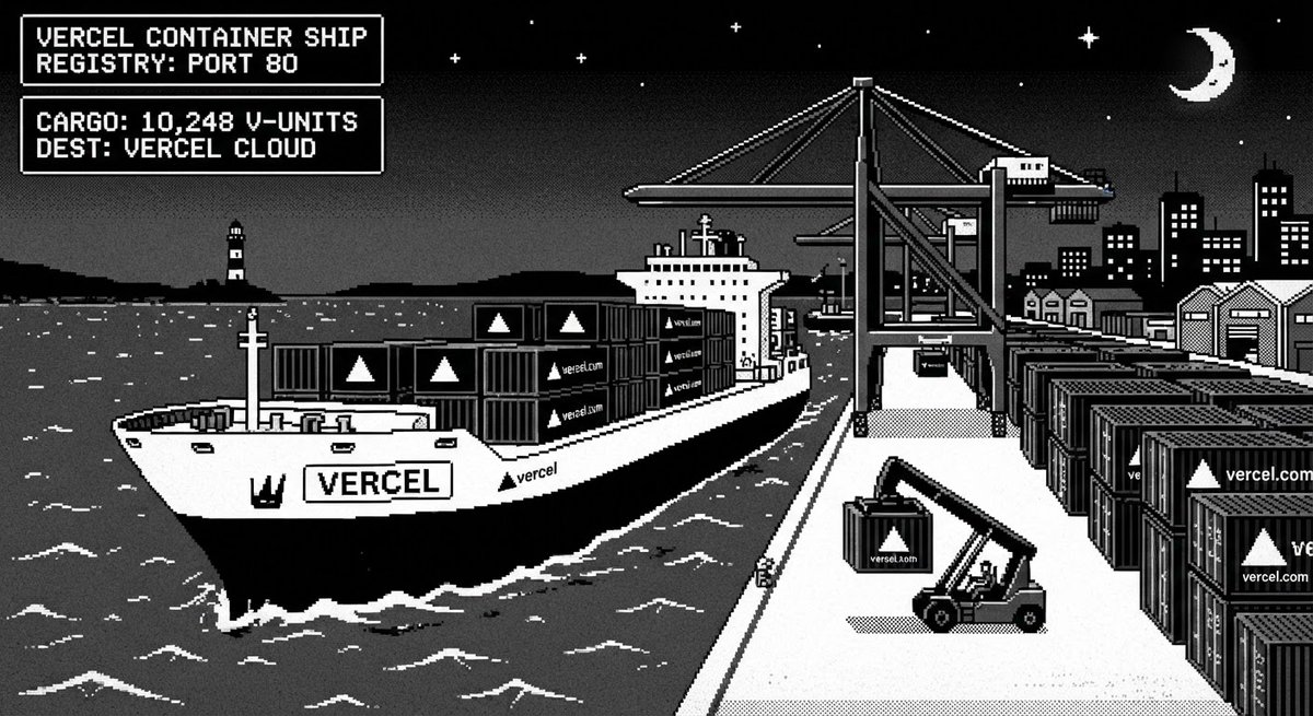 8-Bit Tech Container Ship - AI image template preview