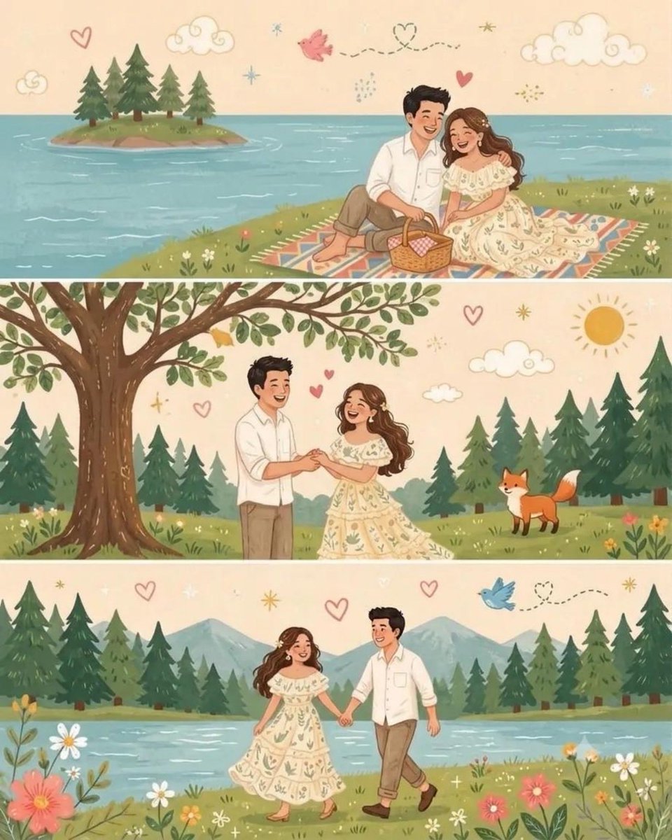 Whimsical Folk Art Illustration - AI image template preview