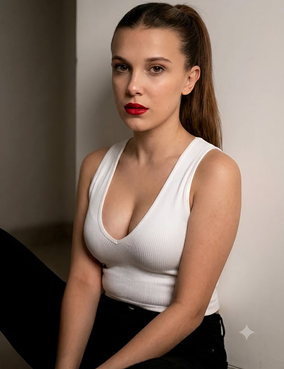 Minimalist Realistic Studio Portrait - AI image template preview