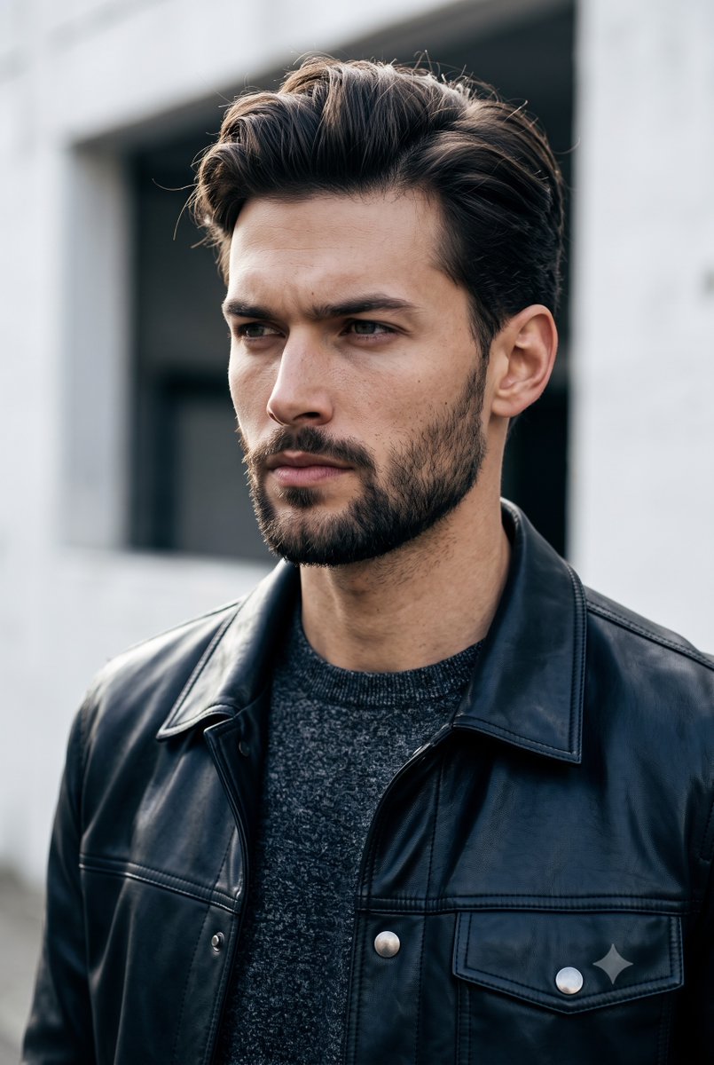 Cinematic Male Street Portrait - AI image template preview