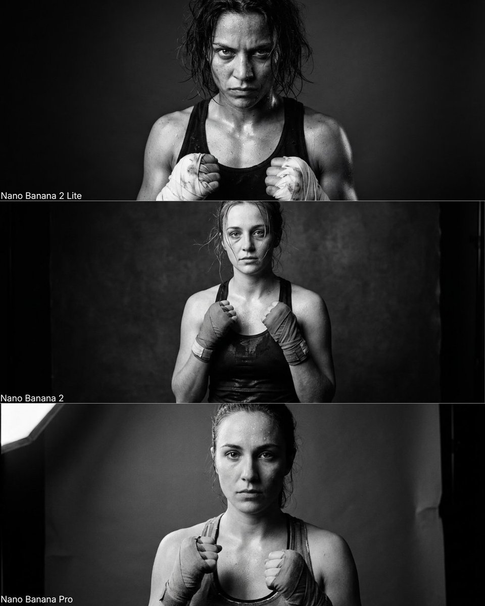 Female Boxer Studio Portrait - AI image template preview