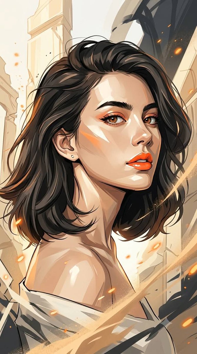 Semi-Realistic Digital Illustration Concept Art - AI image template preview