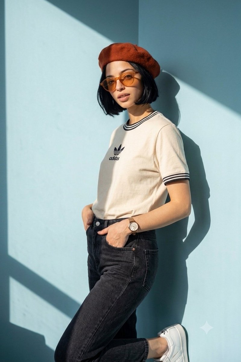 Minimalist Fashion Editorial Portrait - AI image template preview