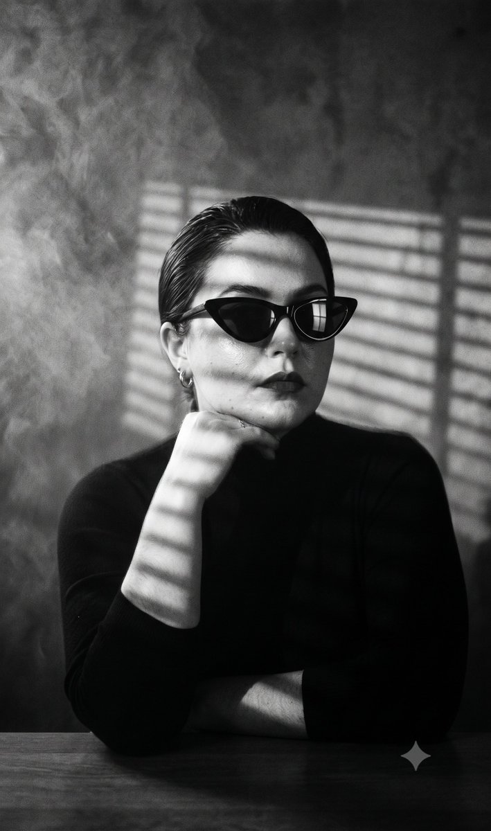 1940s Film Noir Portrait - AI image template preview
