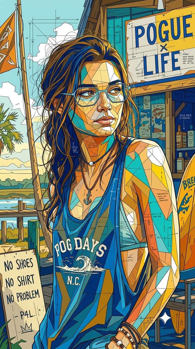 Geometric Mosaic Portrait Illustration - AI image template preview