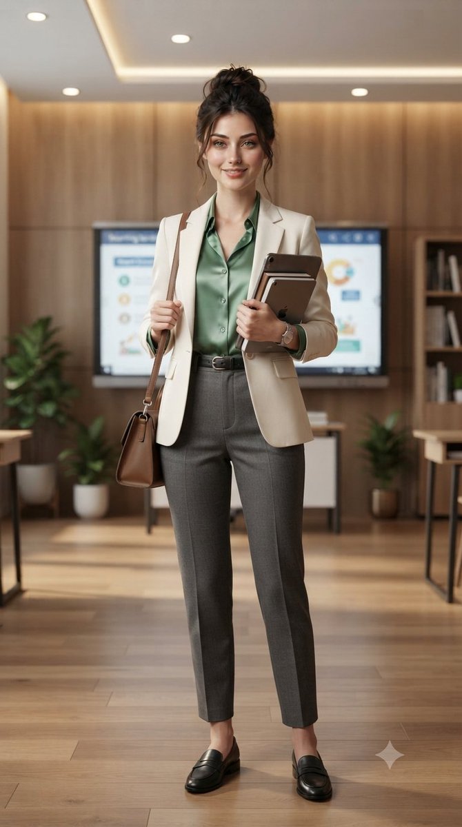 Professional Office Woman Portrait - AI image template preview
