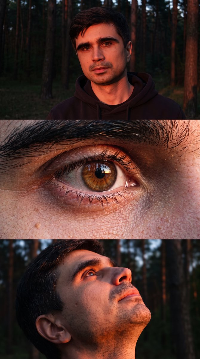Candid Phone Photography Triptych - AI image template preview