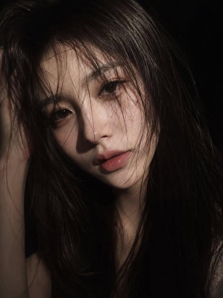 Moody Editorial Beauty Portrait - AI image template preview