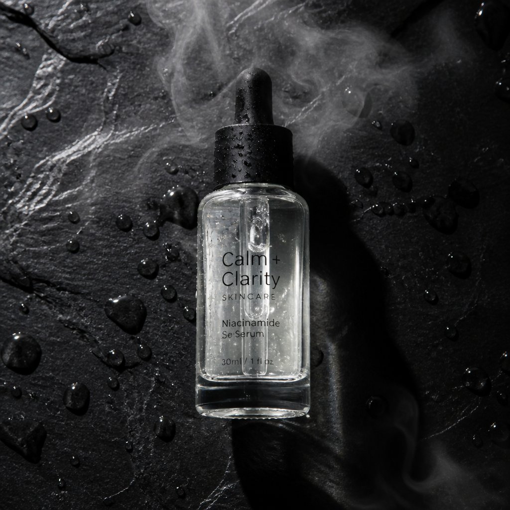 Editorial Product Shot on Wet Slate - AI image template preview
