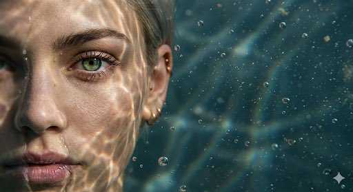 Underwater Face Portrait - AI image template preview
