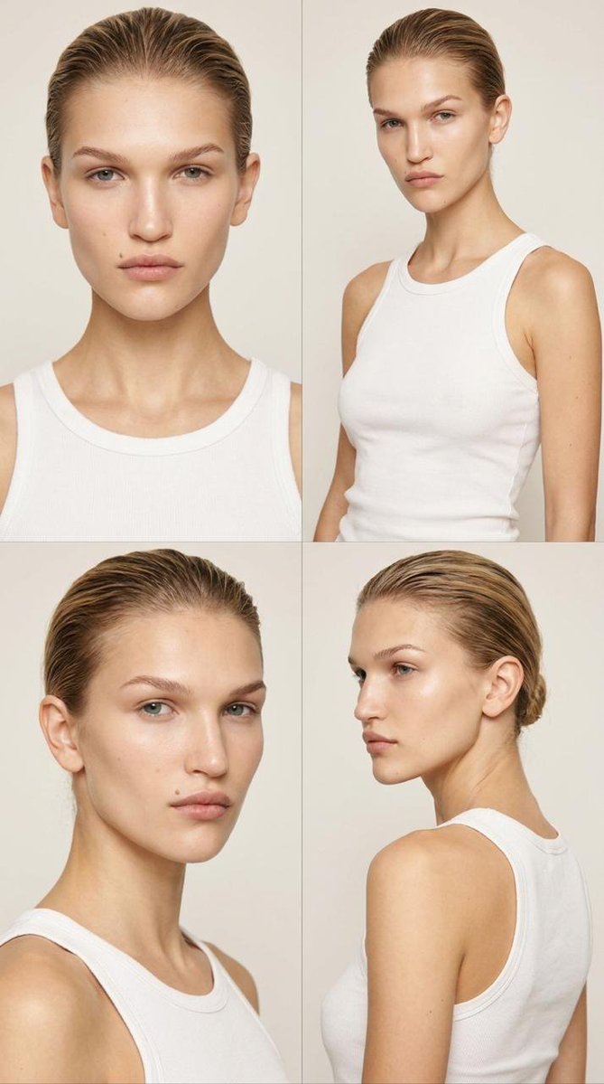 Fashion Editorial Grid Portrait - AI image template preview