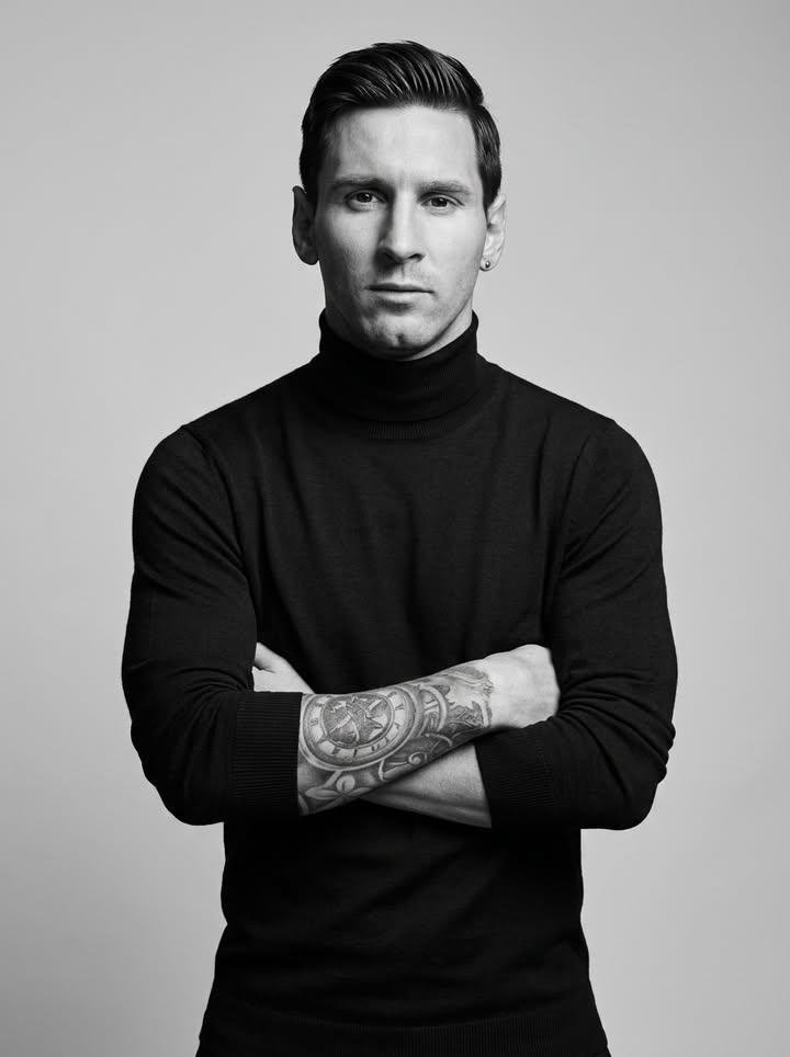 Athletic Man Monochrome Studio Portrait - AI image template preview
