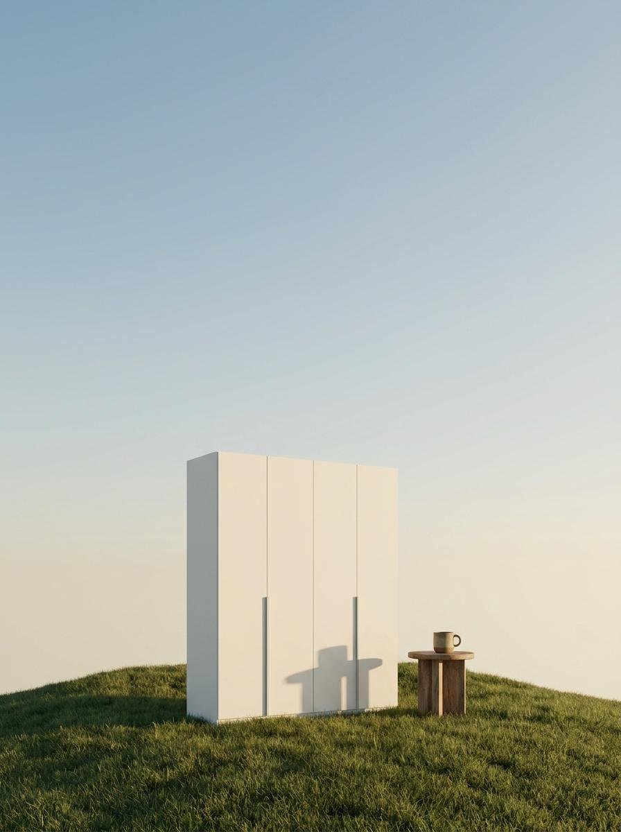 Minimalist Product Photography on Grassy Hill - AI image template preview