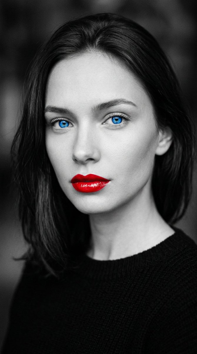 Selective Color Black and White Portrait - AI image template preview