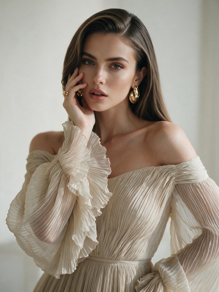 Cinematic Studio Fashion Portrait - AI image template preview