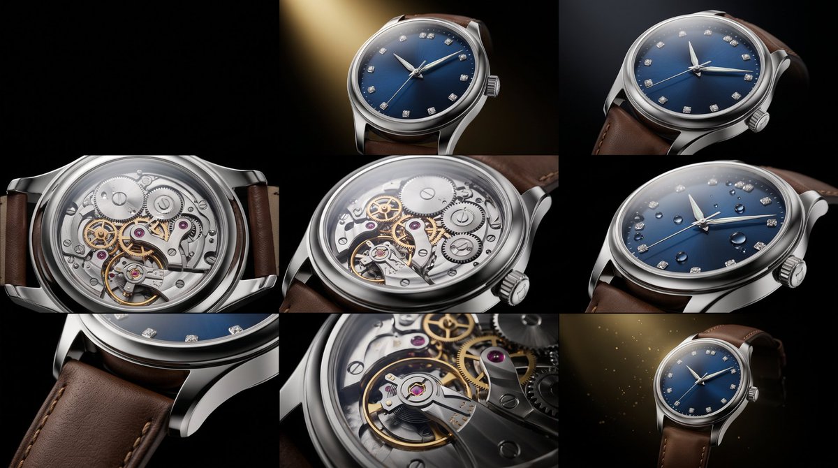 Luxury Watch Commercial Sequence - AI image template preview