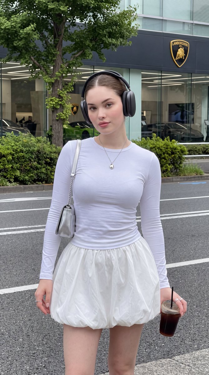 Urban Street Fashion Candid Portrait - AI image template preview