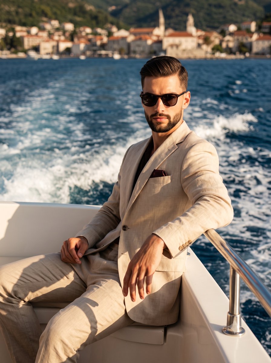 Luxury Summer Lifestyle on Boat - AI image template preview