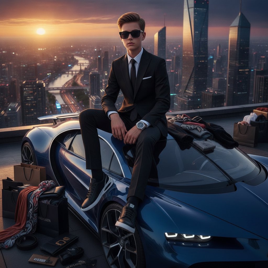Futuristic Luxury Supercar Lifestyle - AI image template preview
