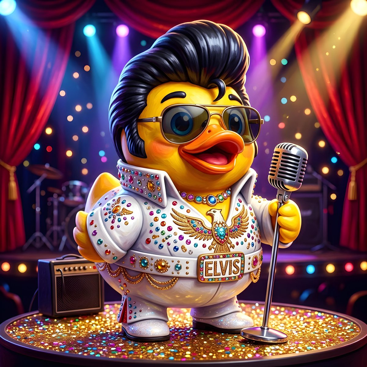 Elvis Rubber Duck - AI image template preview