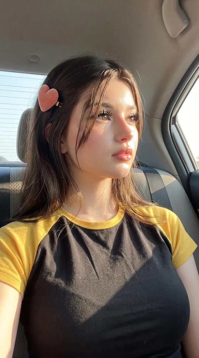 Golden Hour Car Selfie - AI image template preview
