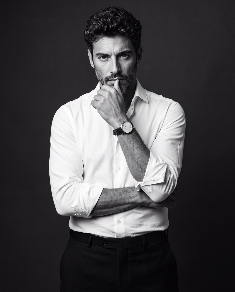 Black and White Studio Portrait of a Man - AI image template preview
